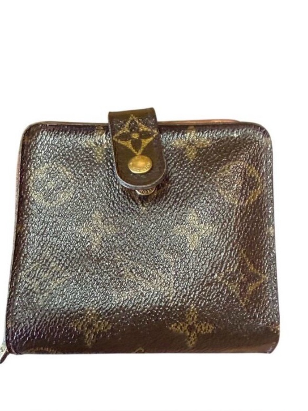 Louis Vuitton Monogram Bi-Fold Compact Zip Wallet w/COA